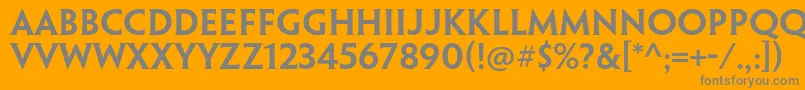 フォントPenumbrahalfserifstdSebd – オレンジの背景に灰色の文字