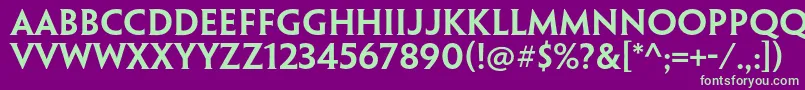 PenumbrahalfserifstdSebd-fontti – vihreät fontit violetilla taustalla