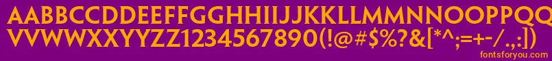 フォントPenumbrahalfserifstdSebd – 紫色の背景にオレンジのフォント