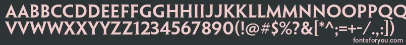 PenumbrahalfserifstdSebd-fontti – vaaleanpunaiset fontit mustalla taustalla
