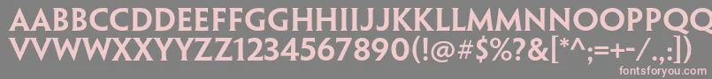 フォントPenumbrahalfserifstdSebd – 灰色の背景にピンクのフォント