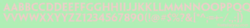 PenumbrahalfserifstdSebd-fontti – vaaleanpunaiset fontit vihreällä taustalla