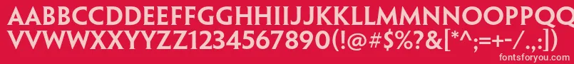 PenumbrahalfserifstdSebd-fontti – vaaleanpunaiset fontit punaisella taustalla