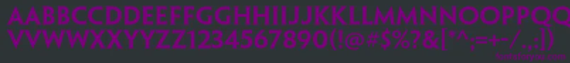 PenumbrahalfserifstdSebd-fontti – violetit fontit mustalla taustalla