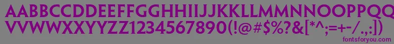 Шрифт PenumbrahalfserifstdSebd – фиолетовые шрифты на сером фоне