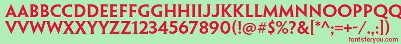 Шрифт PenumbrahalfserifstdSebd – красные шрифты на зелёном фоне