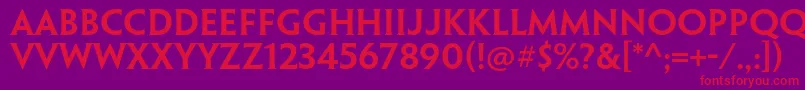 PenumbrahalfserifstdSebd Font – Red Fonts on Purple Background