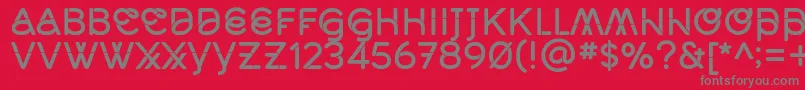MidcaseMedsolid Font – Gray Fonts on Red Background