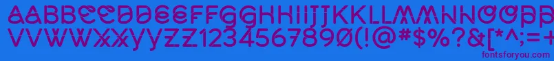 MidcaseMedsolid Font – Purple Fonts on Blue Background