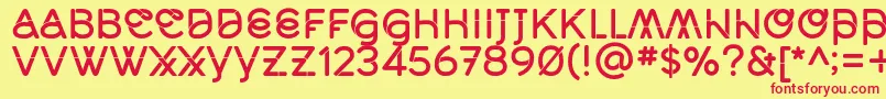 MidcaseMedsolid Font – Red Fonts on Yellow Background
