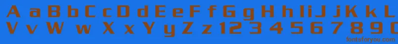 Serpentinc Font – Brown Fonts on Blue Background