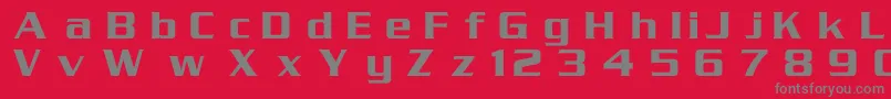フォントSerpentinc – 赤い背景に灰色の文字