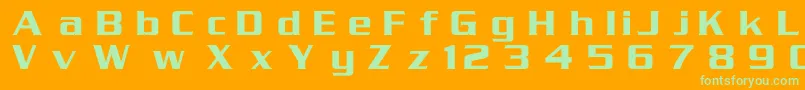 Serpentinc Font – Green Fonts on Orange Background