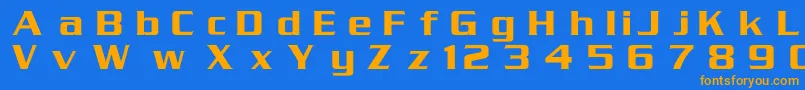 Serpentinc Font – Orange Fonts on Blue Background