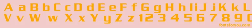 Serpentinc Font – Orange Fonts on Pink Background