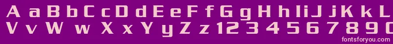 Serpentinc Font – Pink Fonts on Purple Background