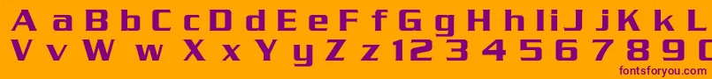 Serpentinc Font – Purple Fonts on Orange Background