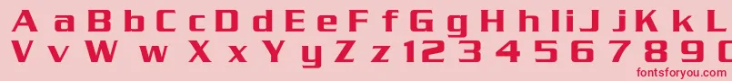 フォントSerpentinc – ピンクの背景に赤い文字