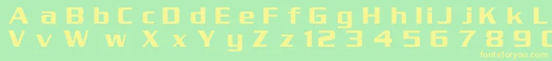 Serpentinc Font – Yellow Fonts on Green Background