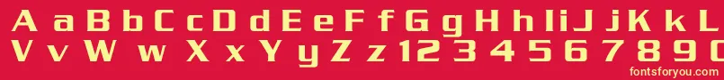 Serpentinc Font – Yellow Fonts on Red Background