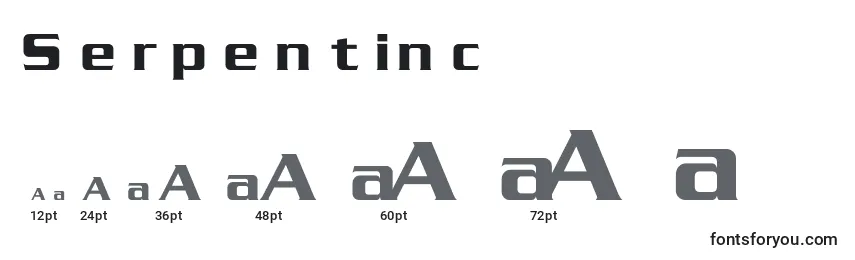 Serpentinc Font Sizes