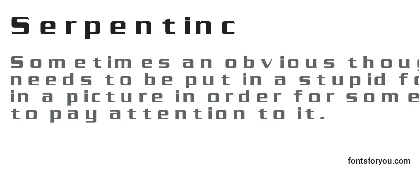 Обзор шрифта Serpentinc