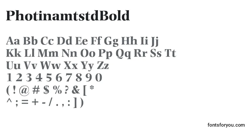 Шрифт PhotinamtstdBold – алфавит, цифры, специальные символы