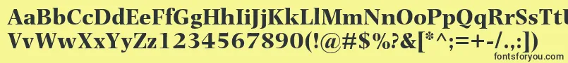 PhotinamtstdBold Font – Black Fonts on Yellow Background