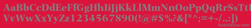 PhotinamtstdBold Font – Gray Fonts on Red Background