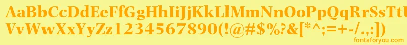 PhotinamtstdBold Font – Orange Fonts on Yellow Background