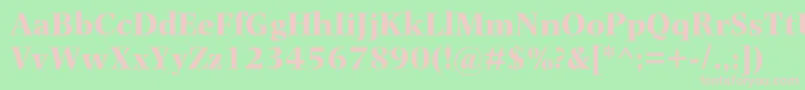 PhotinamtstdBold Font – Pink Fonts on Green Background