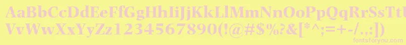 PhotinamtstdBold Font – Pink Fonts on Yellow Background