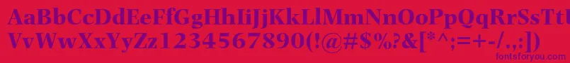 PhotinamtstdBold Font – Purple Fonts on Red Background