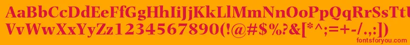 PhotinamtstdBold Font – Red Fonts on Orange Background