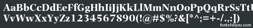 フォントPhotinamtstdBold – 黒い背景に白い文字