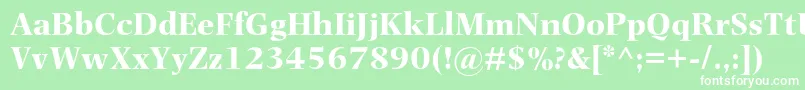 PhotinamtstdBold Font – White Fonts on Green Background