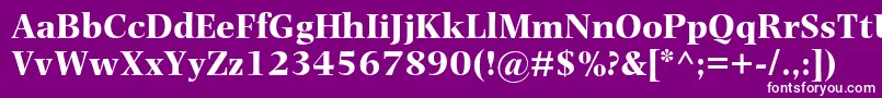 フォントPhotinamtstdBold – 紫の背景に白い文字