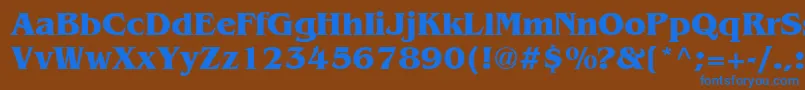 フォントAgbengalyBold – 茶色の背景に青い文字