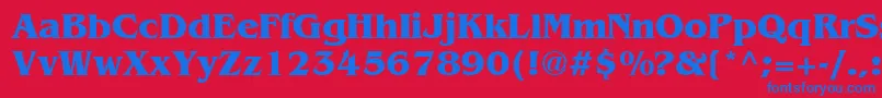 AgbengalyBold Font – Blue Fonts on Red Background