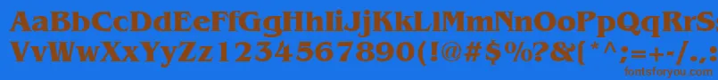 AgbengalyBold-Schriftart – Braune Schriften auf blauem Hintergrund