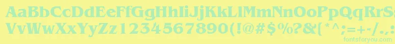 AgbengalyBold Font – Green Fonts on Yellow Background