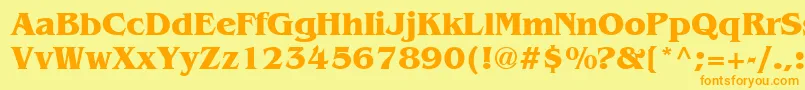 AgbengalyBold Font – Orange Fonts on Yellow Background