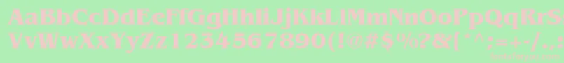 AgbengalyBold-fontti – vaaleanpunaiset fontit vihreällä taustalla