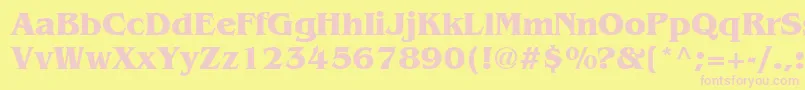 AgbengalyBold Font – Pink Fonts on Yellow Background