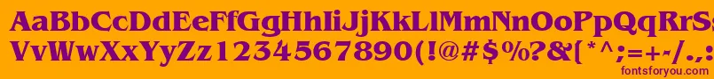 AgbengalyBold Font – Purple Fonts on Orange Background