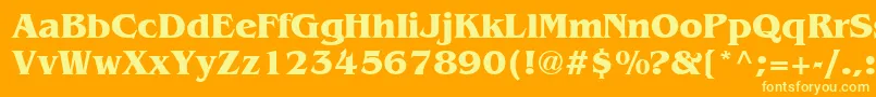 AgbengalyBold Font – Yellow Fonts on Orange Background