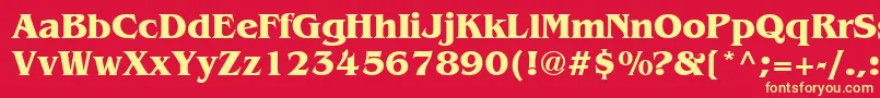 AgbengalyBold Font – Yellow Fonts on Red Background