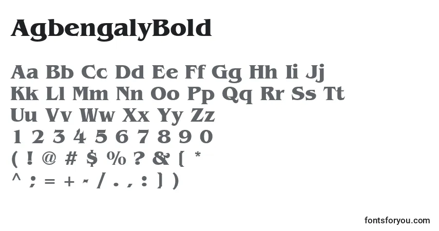 characters of agbengalybold font, letter of agbengalybold font, alphabet of  agbengalybold font