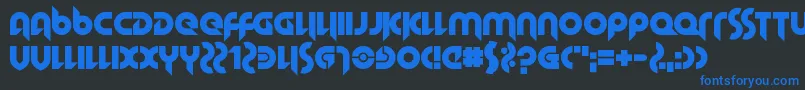 HallowedGrad Font – Blue Fonts on Black Background