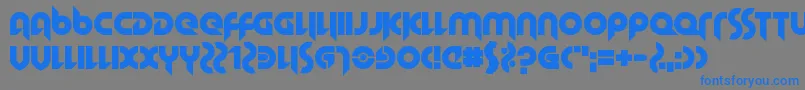 HallowedGrad Font – Blue Fonts on Gray Background